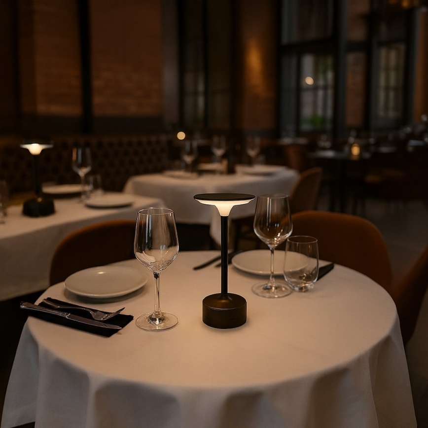 LED Įkraunama jutiklinė stalinė lempa TAVOLO LED/2,5W/5V 2400 mAh 3000-6000K juoda