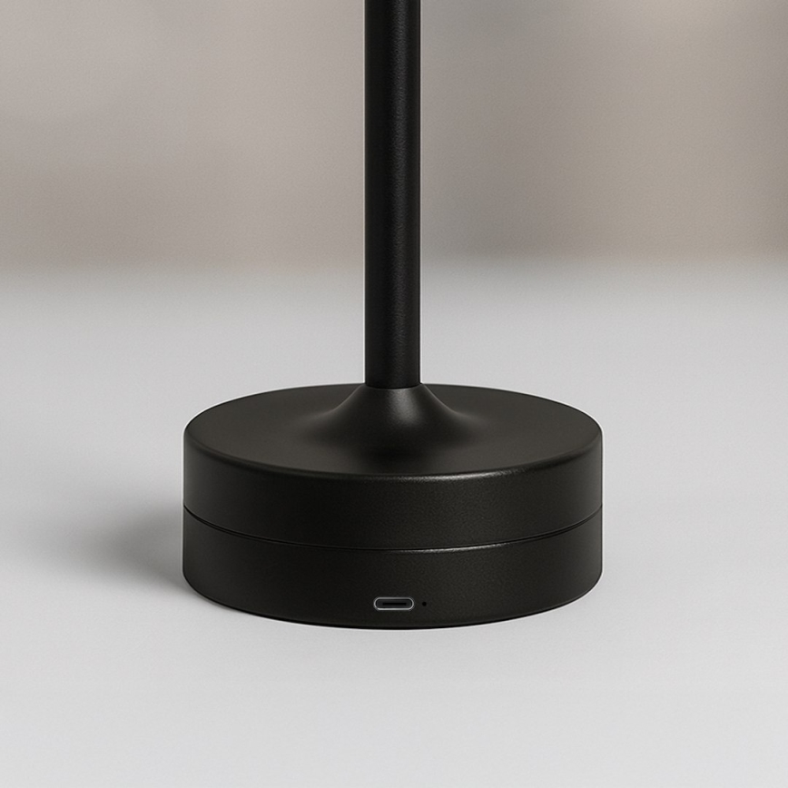 LED Įkraunama jutiklinė stalinė lempa TAVOLO LED/2,5W/5V 2400 mAh 3000-6000K juoda