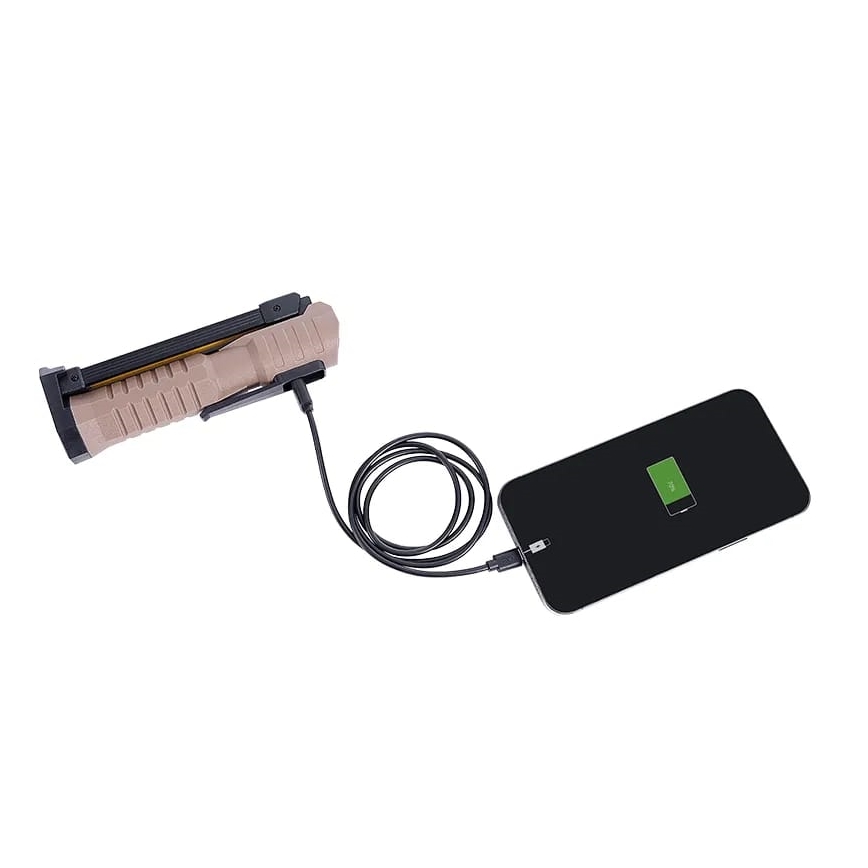 LED Pritemdomas įkraunamas darbo žibintuvėlis su maitinimo bloko funkcija LED/4W/5V IPX4 600 blizgus 2000 mAh