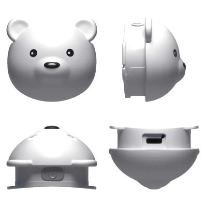 LED įkraunamas galvos žibintas LED/USB 500 mAh meškiukas