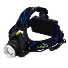 LED Įkraunamas galvos žibintuvėlis LED/6W/7,4V IP44 juodas/mėlynas