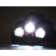 LED Įkraunamas galvos žibintuvėlis su raudona šviesa LED/16W/7,4V IP44 juodas/mėlynas