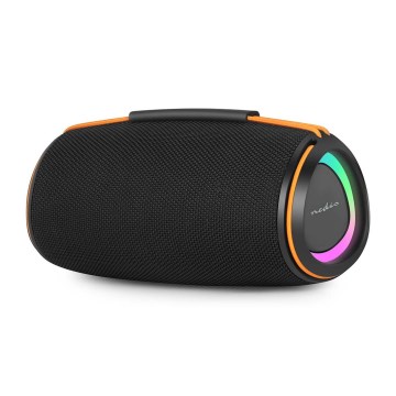LED įkraunamas garsiakalbis 60 W/2000 mAh IPX4 juodas