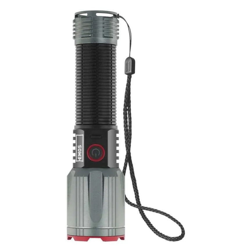 LED įkraunamas metalas žibintuvėlis LED/5V 3000 blizgus 5000 mAh IP43