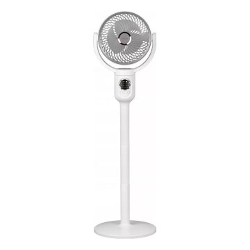 LED įkraunamas pastatomas ventiliatorius su LED apšvietimu LED/4,8W/5V USB 7200 mAh balta + nuotolinis pultas