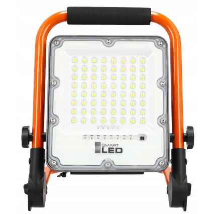 LED įkraunamas prožektorius su stovu LED/30W/3,2V 4500K 5000 mAh IP65 oranžinis
