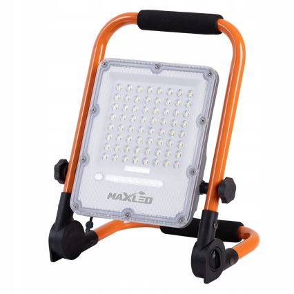 Reguliuojamas įkraunamas LED prožektorius su stovu LED/50W/3,2V 4500K 5000 mAh IP65 oranžinis