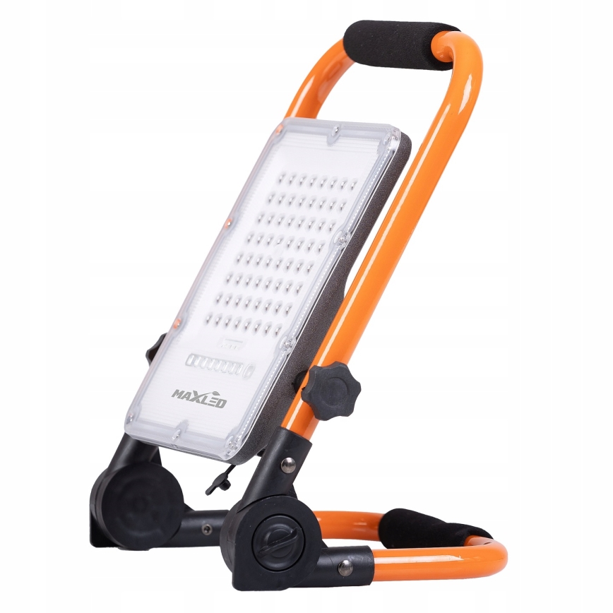Reguliuojamas įkraunamas LED prožektorius su stovu LED/50W/3,2V 4500K 5000 mAh IP65 oranžinis