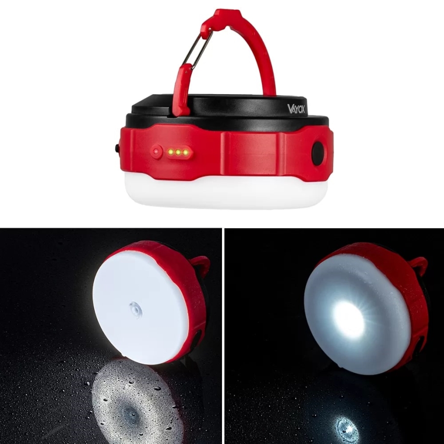 LED Pritemdomas įkraunamas saulės žibintuvėlis su maitinimo bloko funkcija LED/3W/5V 3000/4000/6500K IPX6 500 blizgus 2000 mAh