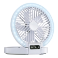 LED įkraunamas stalinis ventiliatorius 3,7V 1200 mAh