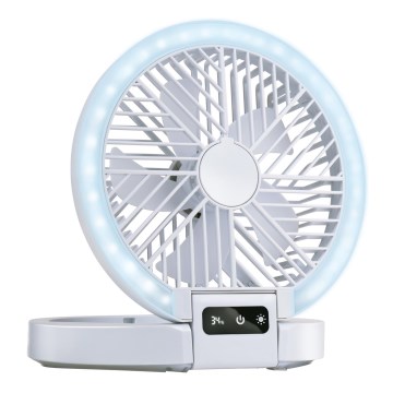 LED įkraunamas stalinis ventiliatorius 3,7V 1200 mAh