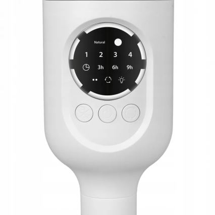 LED įkraunamas pastatomas ventiliatorius su LED apšvietimu LED/4,8W/5V USB 7200 mAh balta + nuotolinis pultas