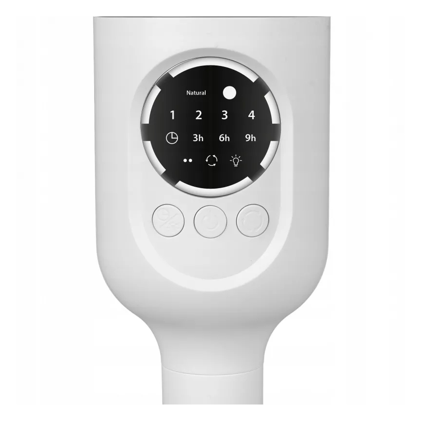 LED įkraunamas pastatomas ventiliatorius su LED apšvietimu LED/4,8W/5V USB 7200 mAh balta + nuotolinis pultas