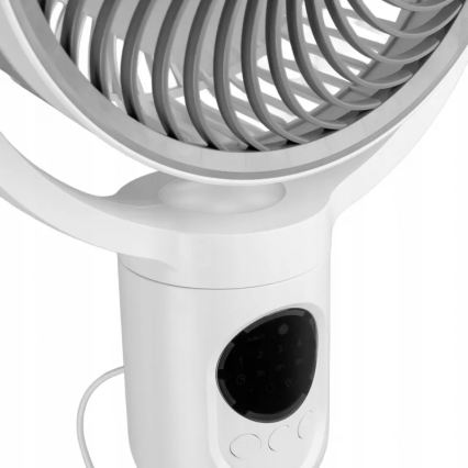 LED įkraunamas pastatomas ventiliatorius su LED apšvietimu LED/4,8W/5V USB 7200 mAh balta + nuotolinis pultas