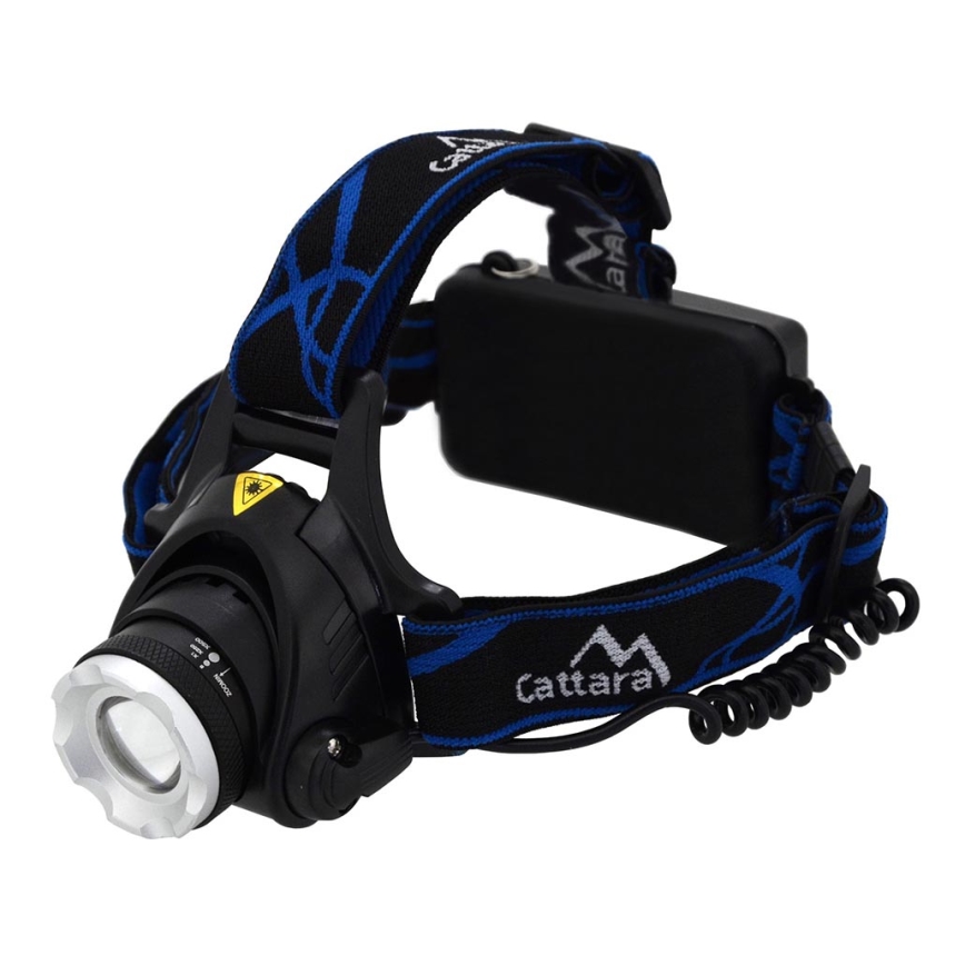 LED Įkraunamas žibintuvėlis ant galvos LED/6W/7,4V 5600 mAh IP44 juoda/mėlyna