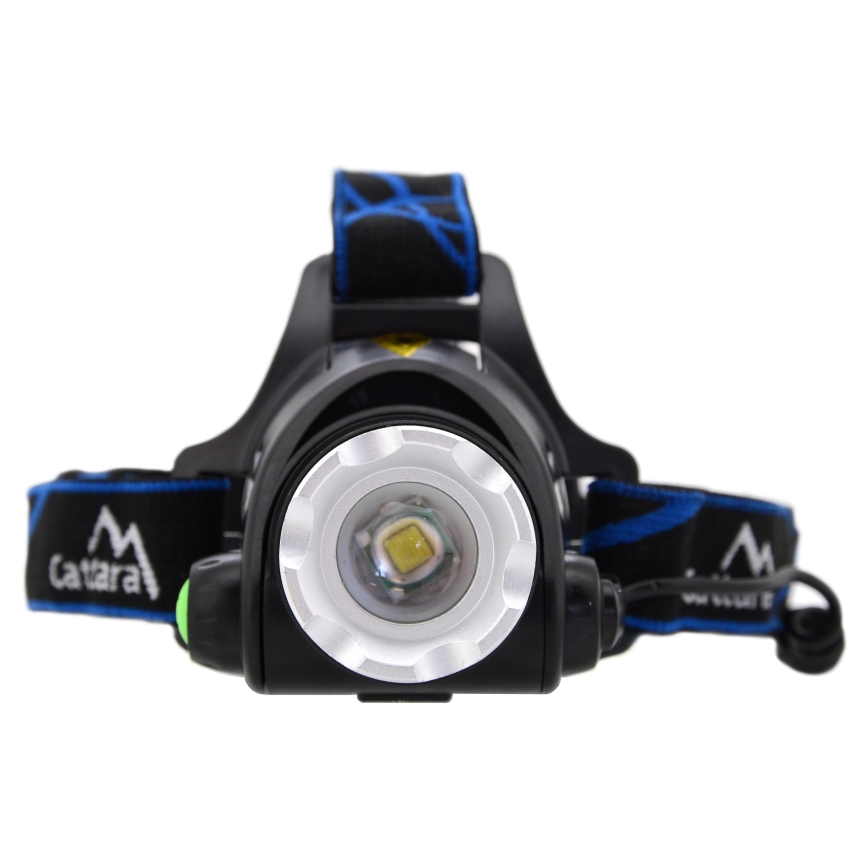 LED Įkraunamas žibintuvėlis ant galvos LED/6W/7,4V 5600 mAh IP44 juoda/mėlyna