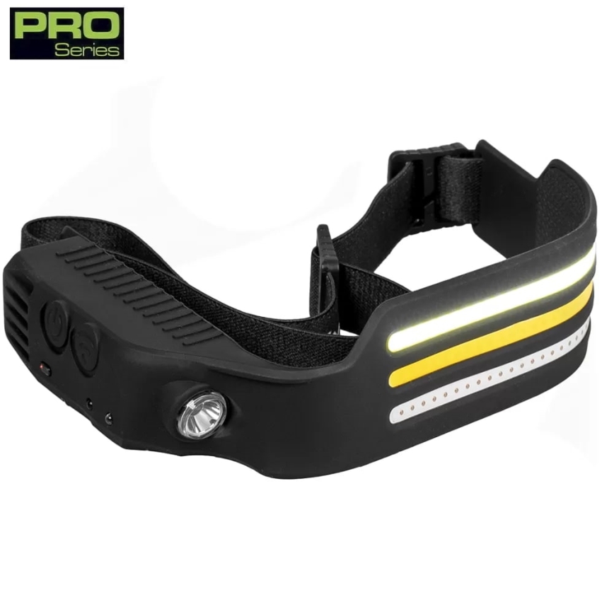 LED Pritemdomas įkraunamas galvos žibintas su jutikliu ir raudonas šviestuvas 4xLED/5V IP44 300 blizgus 1200 mAh