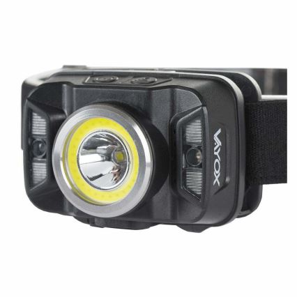 LED Pritemdomas įkraunamas galvos žibintas su jutikliu ir raudonas šviestuvas LED/15W/5V IP66 430 blizgus 1800 mAh