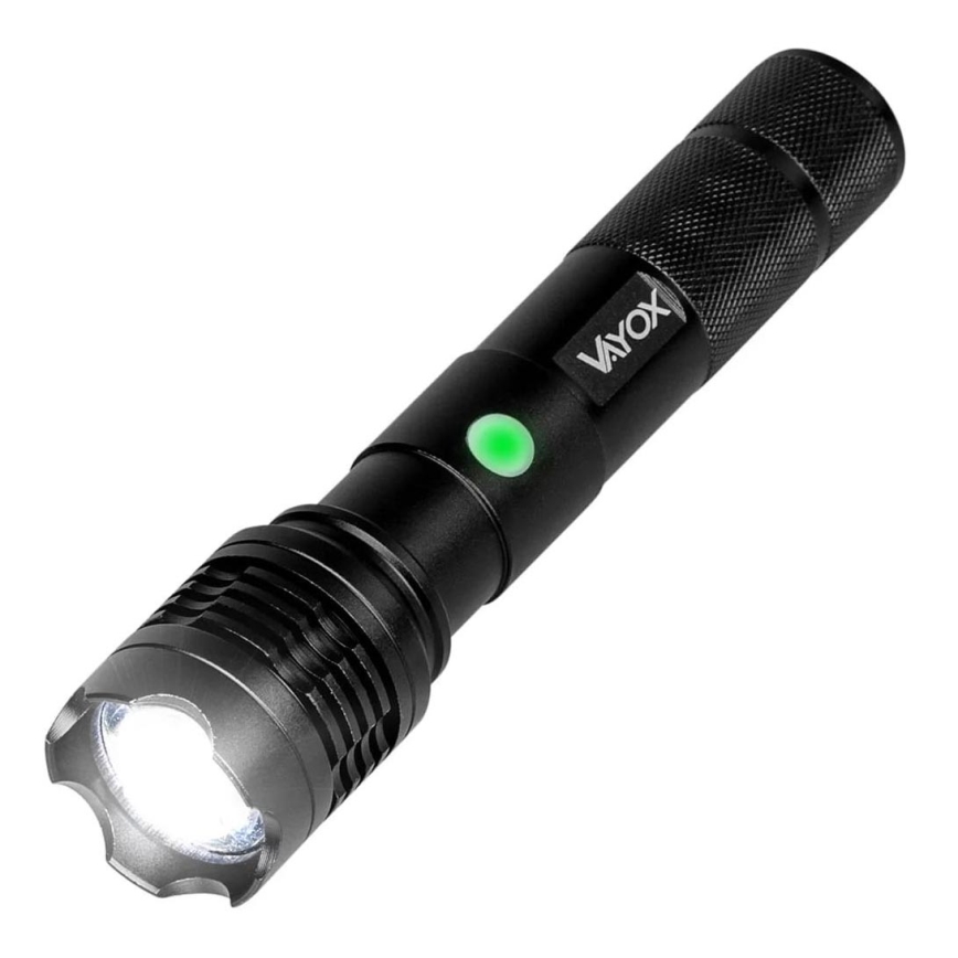 LED Įkraunamas žibintuvėlis LED/10W/5V IPX4 800 blizgus 1200 mAh