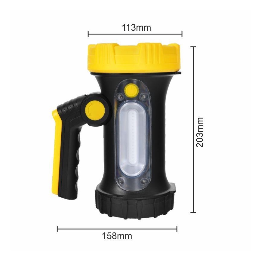 LED Įkraunamas žibintuvėlis LED/5W/4000mAh + LED/3W