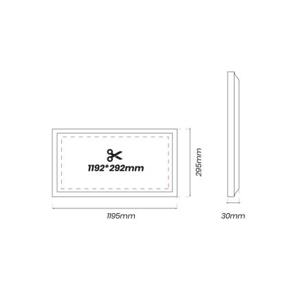 LED įleidžiama lubų panelė LED/40W/230V 4000K 120x30 cm