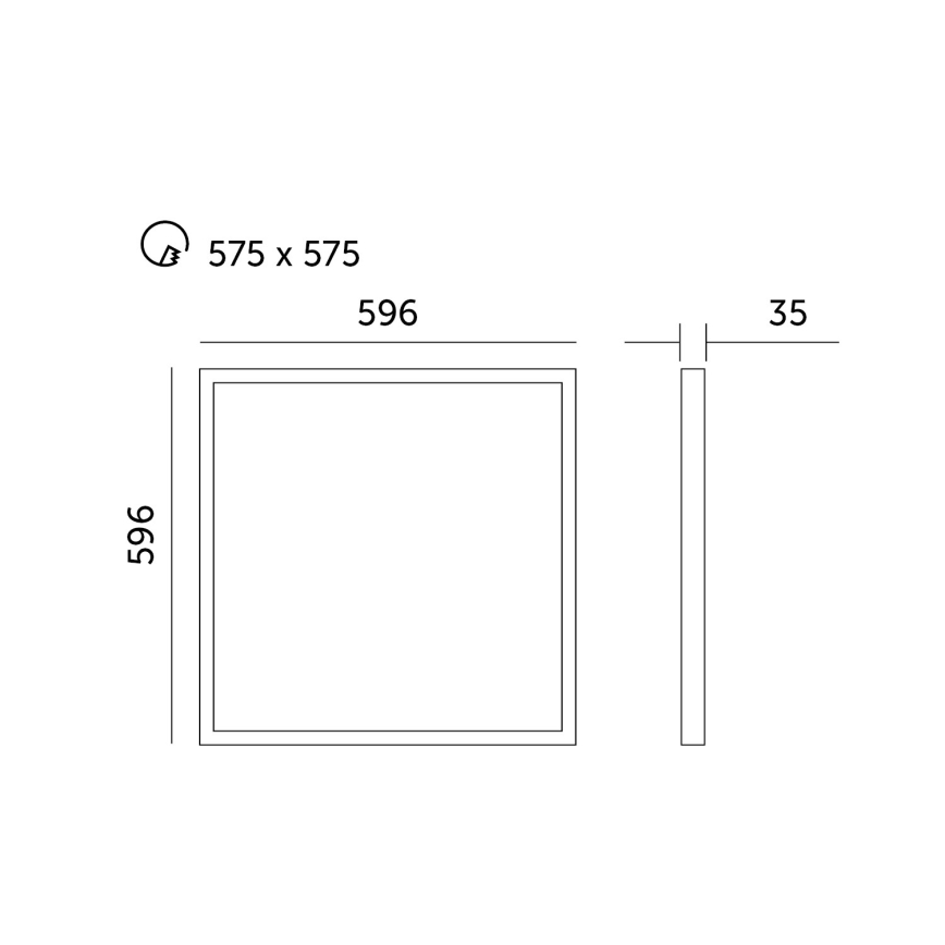 LED įleidžiama lubų panelė LED/40W/230V 4000K 60x60 cm