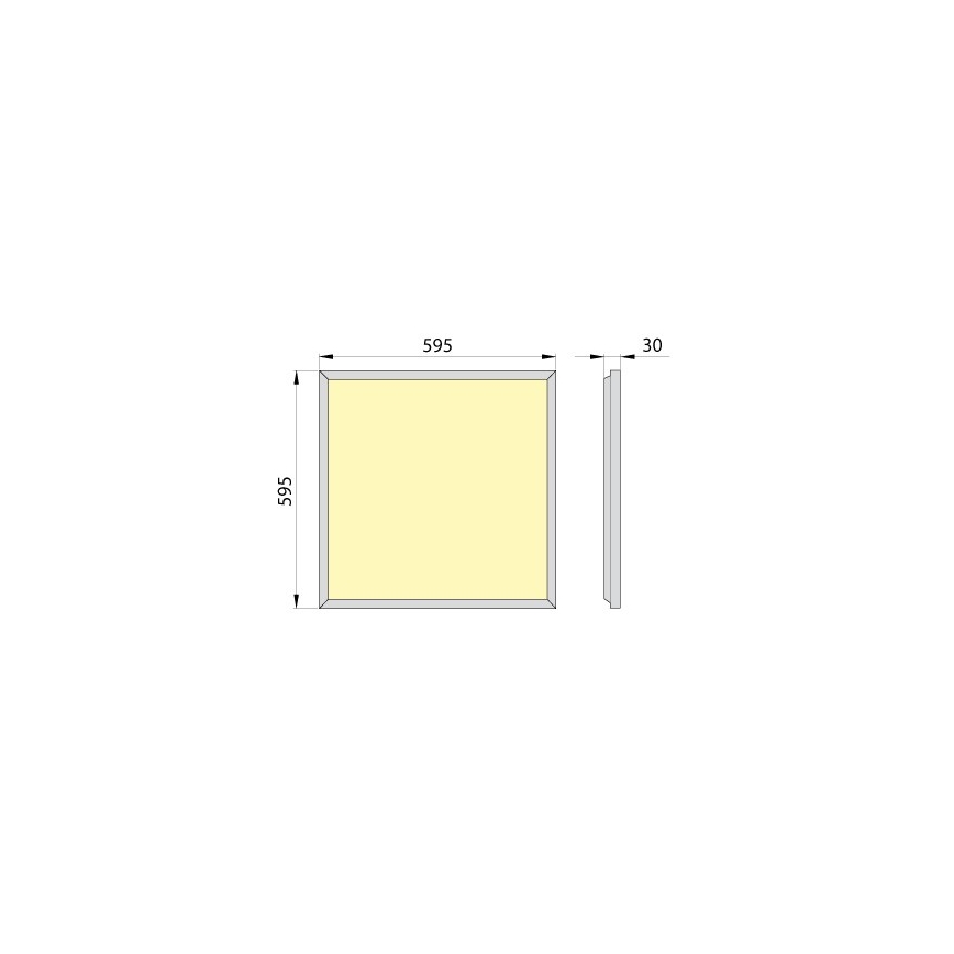 LED įleidžiama lubų panelė OREGA PLUS 60 LED/50W/230V 4000K IP40