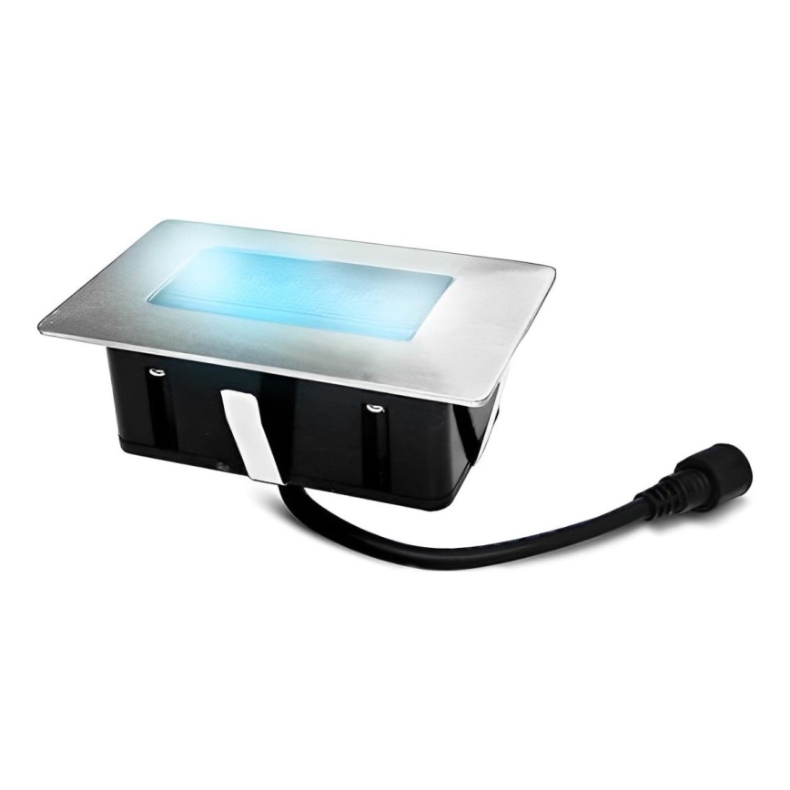 LED Įleidžiamas lauko šviestuvas EASY CONNECT LED/2W/230V mėlyna IP67 stačiakampis