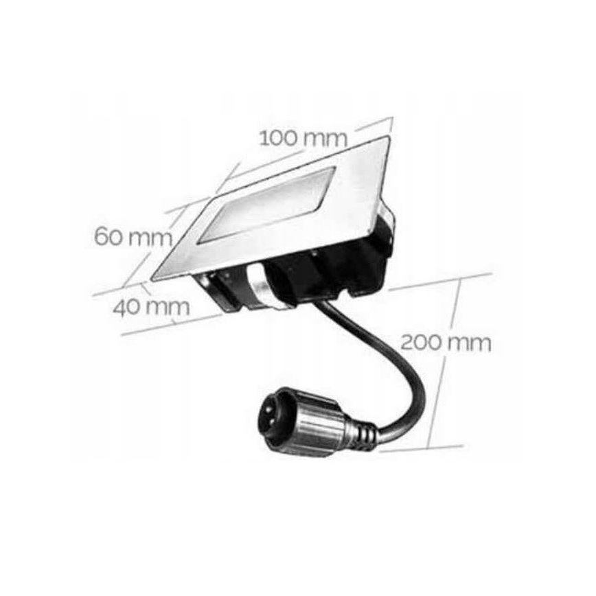 LED Įleidžiamas lauko šviestuvas EASY CONNECT LED/2W/230V mėlyna IP67 stačiakampis