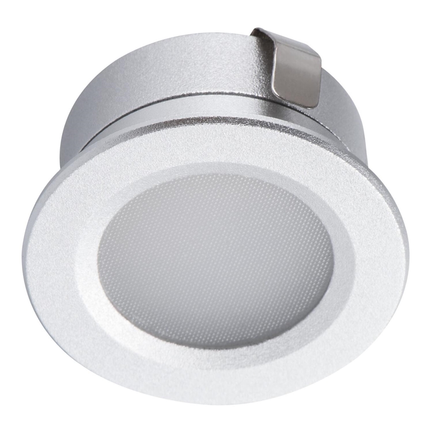 LED Įleidžiamas lauko šviestuvas IMBER LED/1W/12V 3000K diametras 3 cm 40 lm IP65 sidabras
