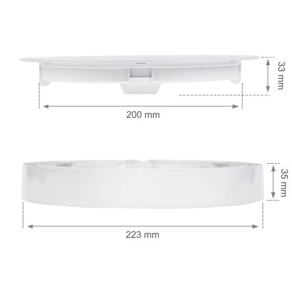 LED įleidžiamas lubinis šviestuvas ALGINE 2in1 LED/18W/230V 3000K