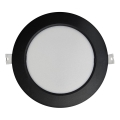 LED įleidžiamas lubinis šviestuvas CIRCLE LED/12W/230V 4000K diametras 17 cm juoda