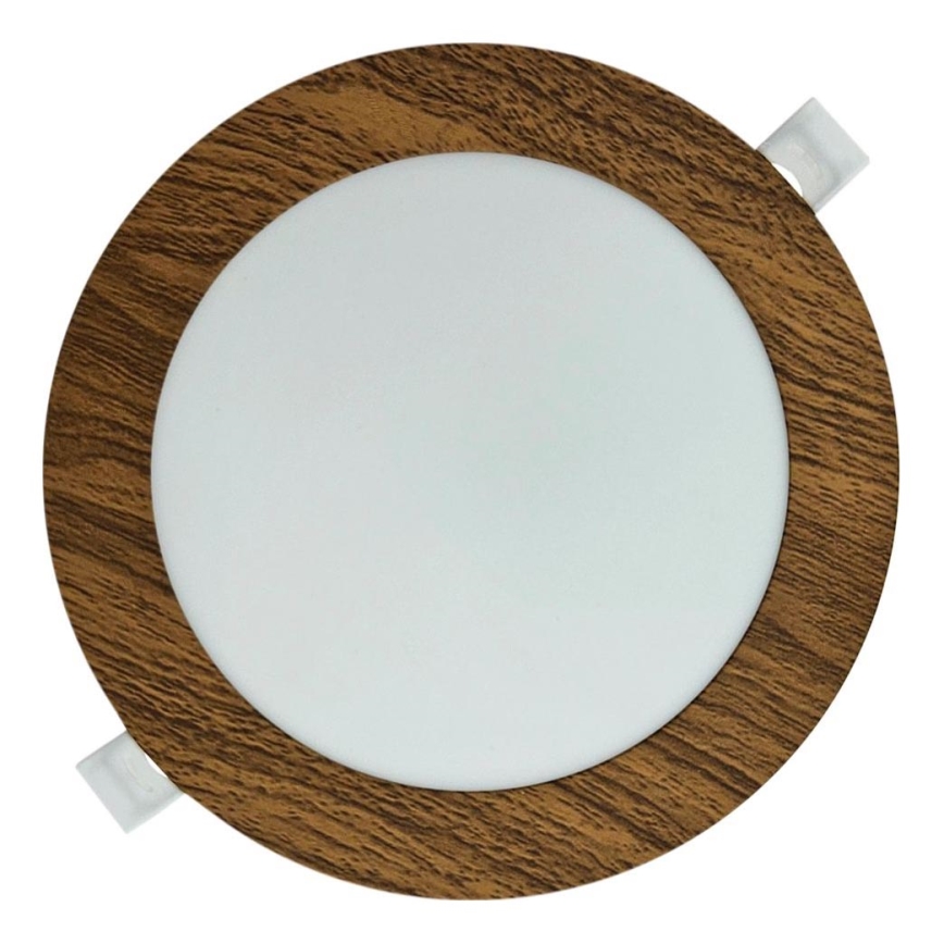 LED įleidžiamas lubinis šviestuvas CIRCLE LED/12W/230V 4200K diametras 16,7 cm ruda
