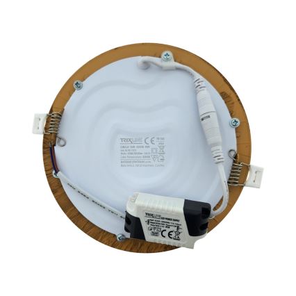 LED įleidžiamas lubinis šviestuvas CIRCLE LED/12W/230V 4200K diametras 16,7 cm ruda