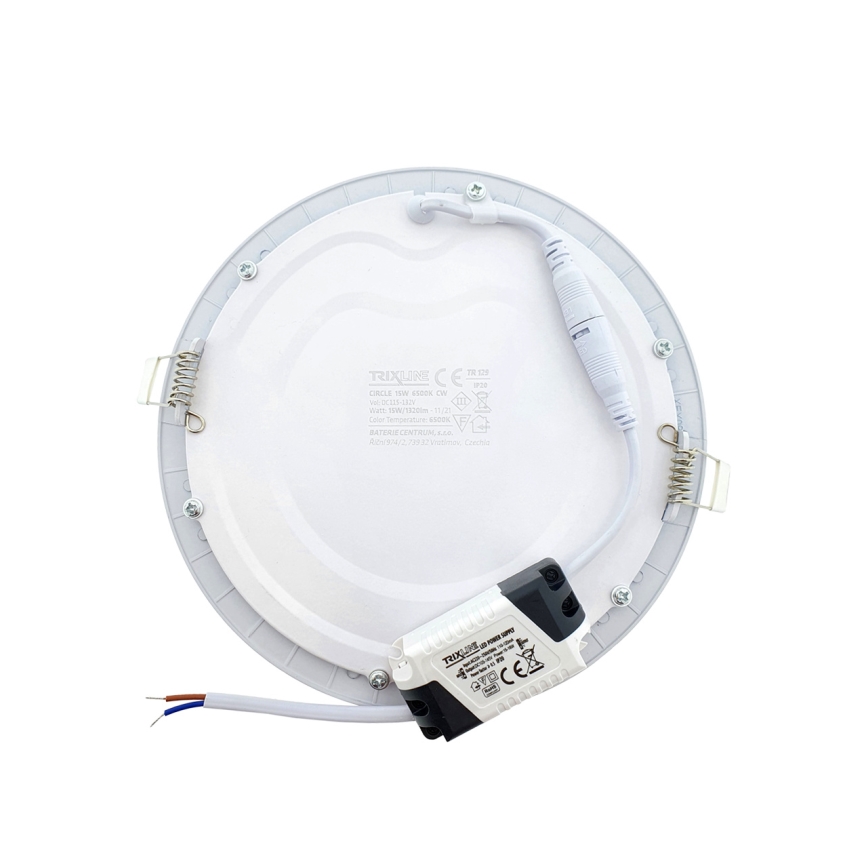 LED įleidžiamas lubinis šviestuvas CIRCLE LED/15W/230V 6500K diametras 18,8 cm balta