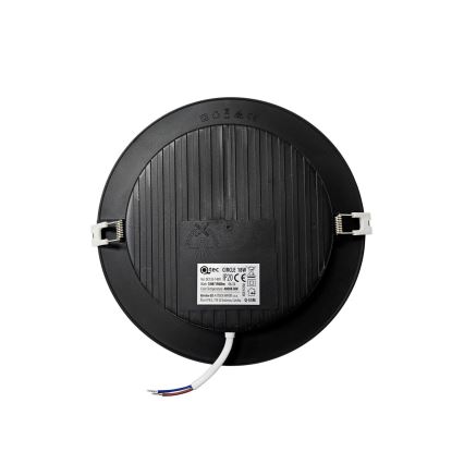 LED įleidžiamas lubinis šviestuvas CIRCLE LED/18W/230V 4000K diametras 22 cm juoda