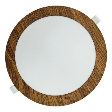 LED įleidžiamas lubinis šviestuvas CIRCLE LED/18W/230V 4200K diametras 22 cm ruda