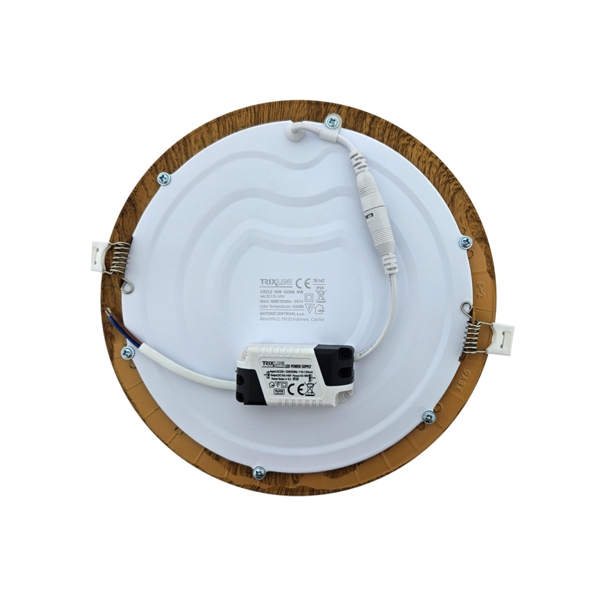 LED įleidžiamas lubinis šviestuvas CIRCLE LED/18W/230V 4200K diametras 22 cm ruda