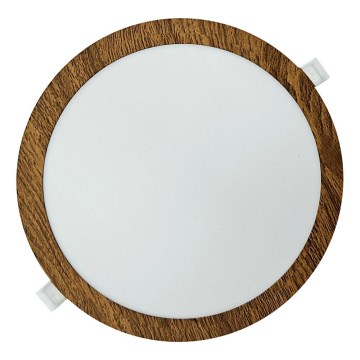 LED įleidžiamas lubinis šviestuvas CIRCLE LED/24W/230V 4200K diametras 29,6 cm ruda