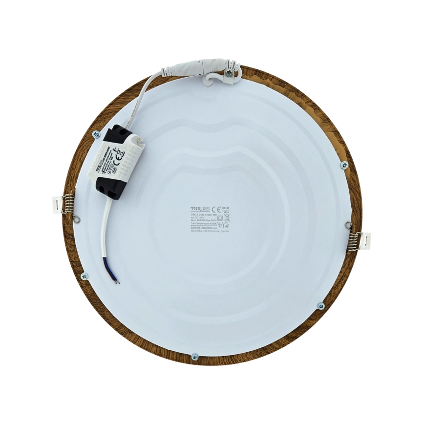 LED įleidžiamas lubinis šviestuvas CIRCLE LED/24W/230V 4200K diametras 29,6 cm ruda