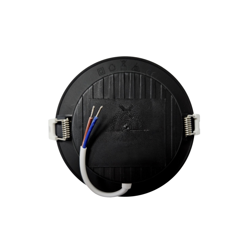 LED įleidžiamas lubinis šviestuvas CIRCLE LED/6W/230V 4000K diametras 12 cm juoda