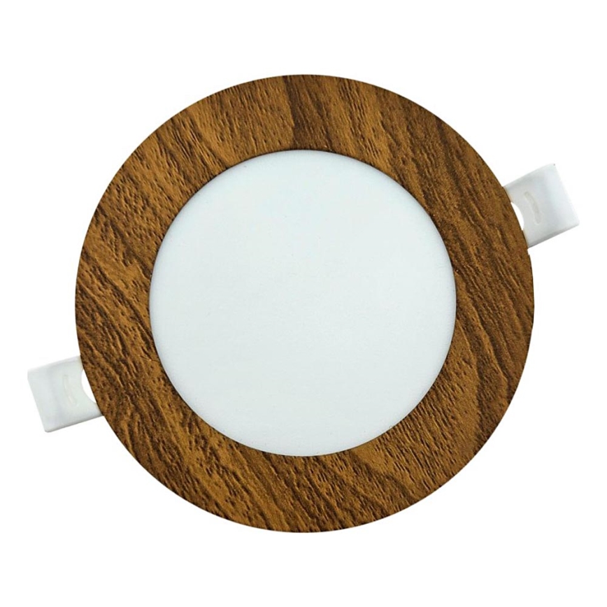 LED įleidžiamas lubinis šviestuvas CIRCLE LED/6W/230V 4200K diametras 11,8 cm ruda