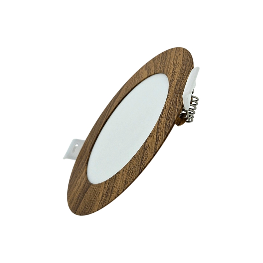 LED įleidžiamas lubinis šviestuvas CIRCLE LED/6W/230V 4200K diametras 11,8 cm ruda