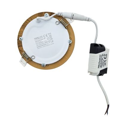 LED įleidžiamas lubinis šviestuvas CIRCLE LED/6W/230V 4200K diametras 11,8 cm ruda