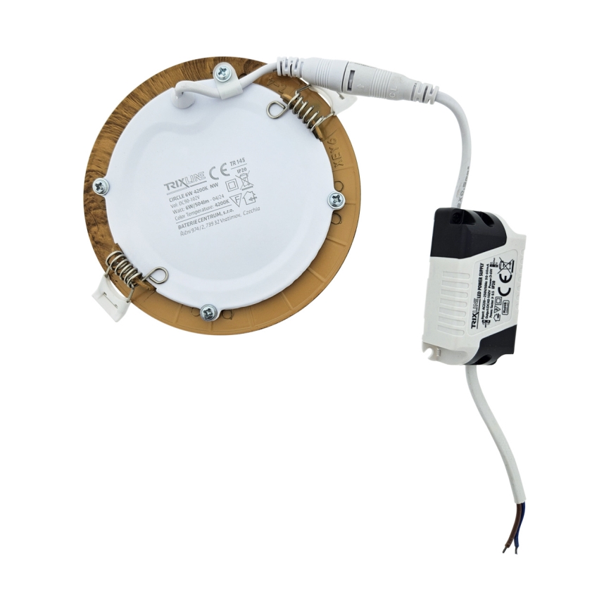 LED įleidžiamas lubinis šviestuvas CIRCLE LED/6W/230V 4200K diametras 11,8 cm ruda