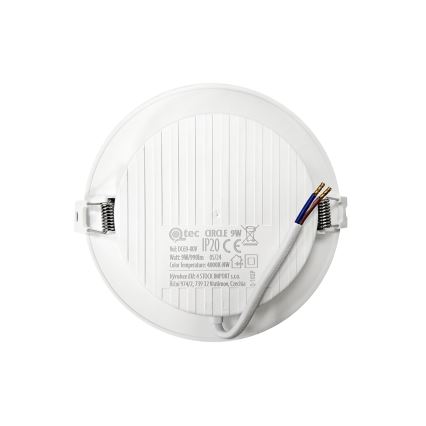 LED įleidžiamas lubinis šviestuvas CIRCLE LED/9W/230V 4000K diametras 14,5 cm balta