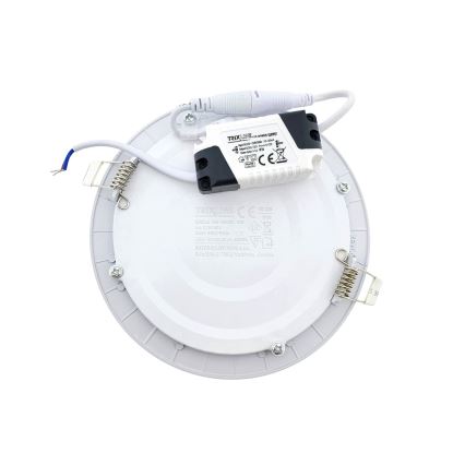 LED įleidžiamas lubinis šviestuvas CIRCLE LED/9W/230V 6500K diametras 14,5 cm balta