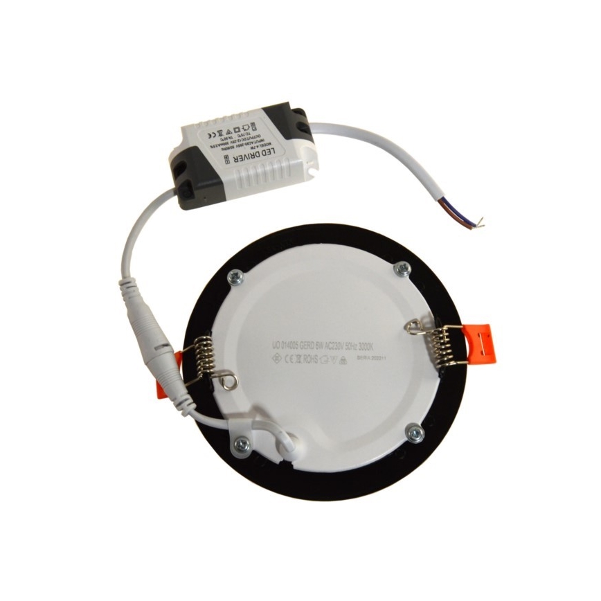 LED įleidžiamas lubinis šviestuvas GERD LED/6W/230V 3000K juoda