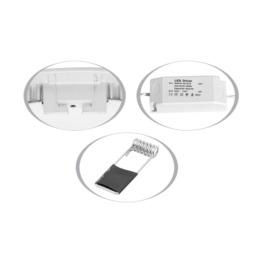 LED įleidžiamas lubinis vonios šviestuvas LADA LED/25W/230V 4100K IP44