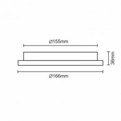 LED įleidžiamas lubinis šviestuvas LED/12W/230V IP40